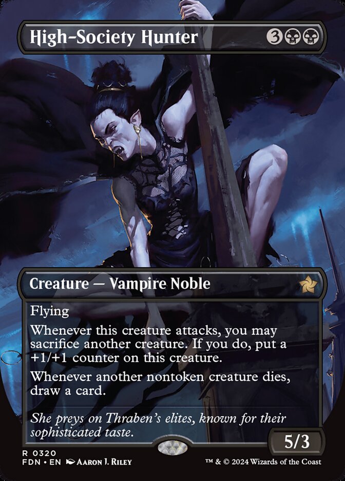 High-Society Hunter - [Foil, Borderless] Foundations (FDN)