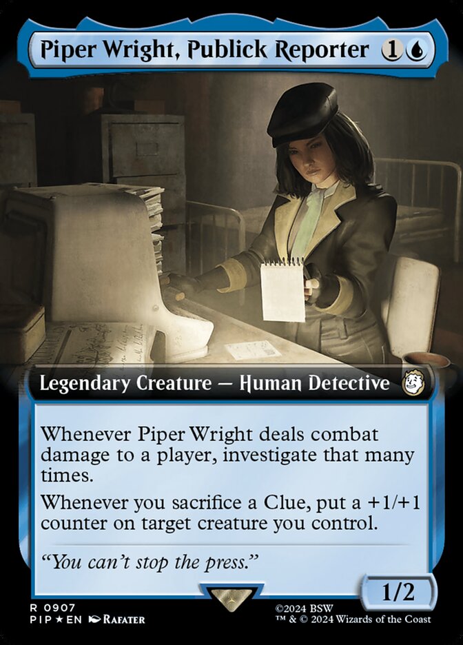Piper Wright, Publick Reporter - [Surge Foil, Extended Art] Fallout (PIP)