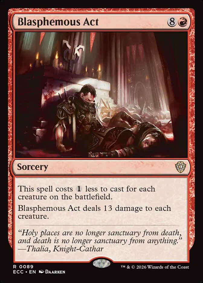 Blasphemous Act (89) - Lorwyn Eclipsed Commander (ECC)