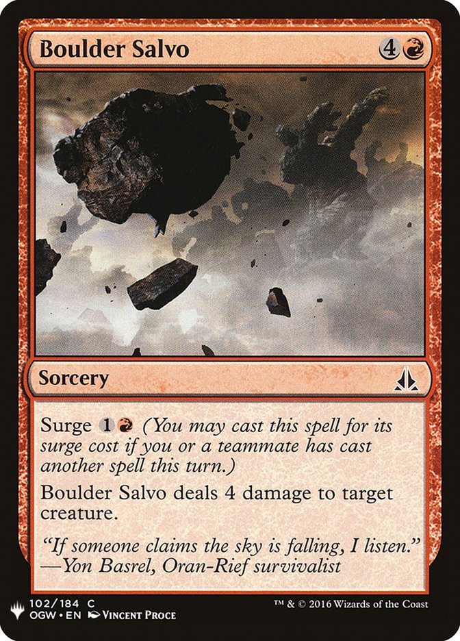 Boulder Salvo - The List (PLST)
