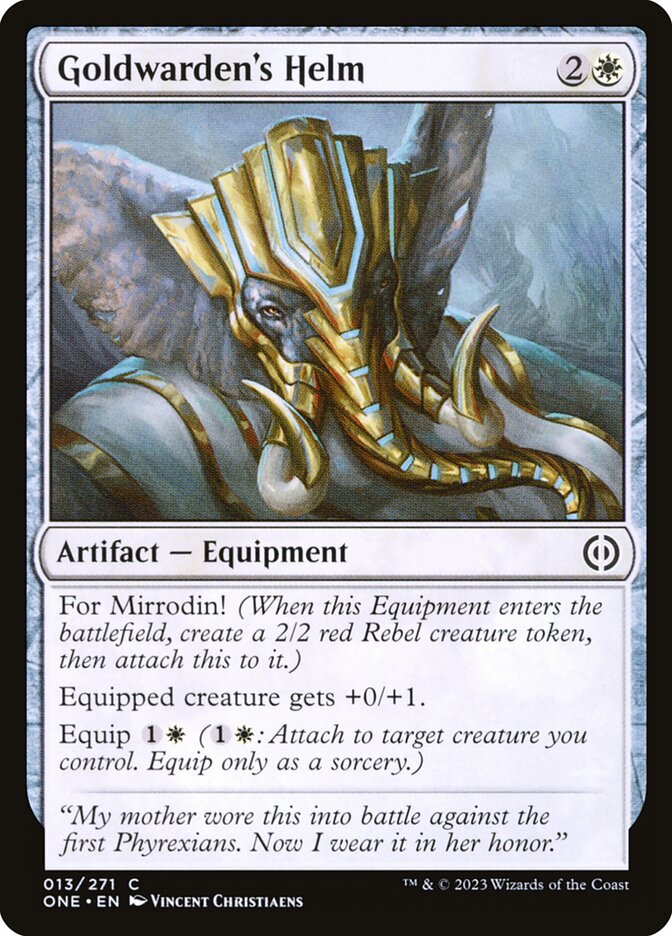 Goldwarden's Helm (13) - Phyrexia: All Will Be One (ONE)
