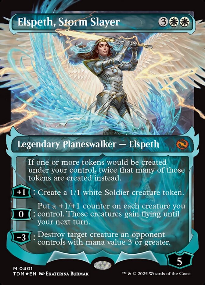 Elspeth, Storm Slayer (401) - [Foil, Showcase] Tarkir: Dragonstorm (TDM)