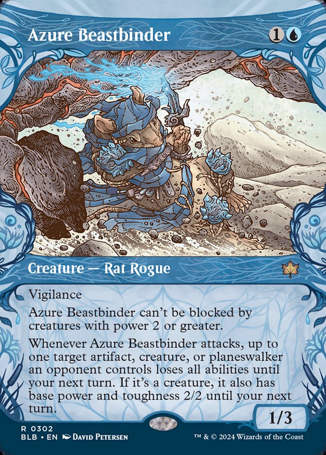 Azure Beastbinder - [Foil, Showcase] Bloomburrow (BLB)