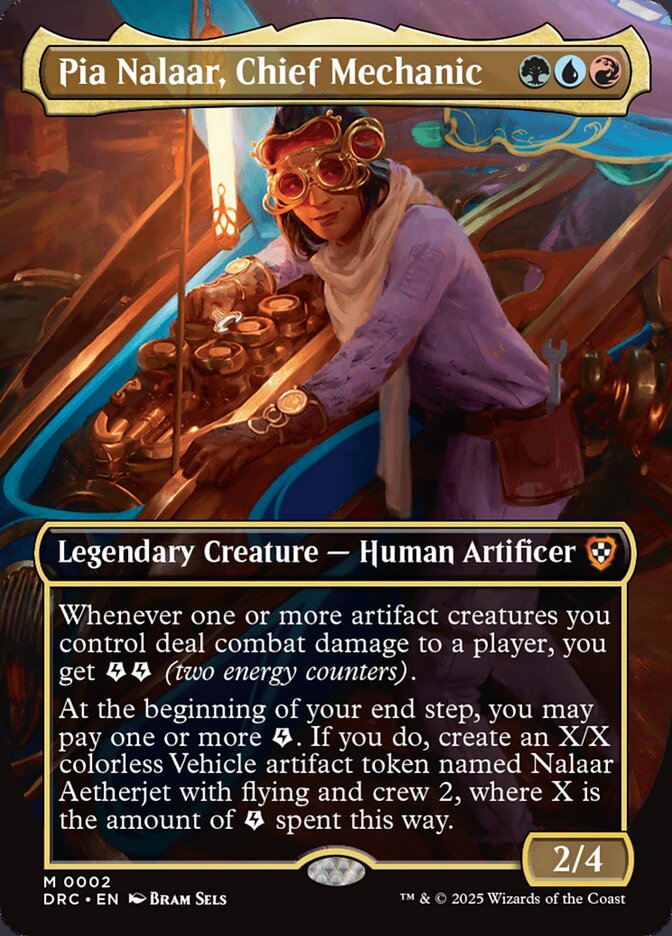 Pia Nalaar, Chief Mechanic - [Foil, Borderless] Aetherdrift Commander (DRC)