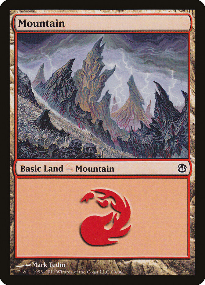 Mountain (80) - Duel Decks: Ajani vs. Nicol Bolas (DDH)