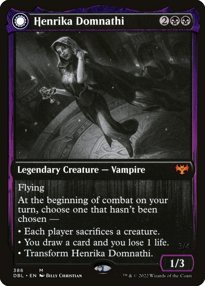 Henrika Domnathi // Henrika, Infernal Seer - [Foil] Innistrad: Double Feature (DBL)
