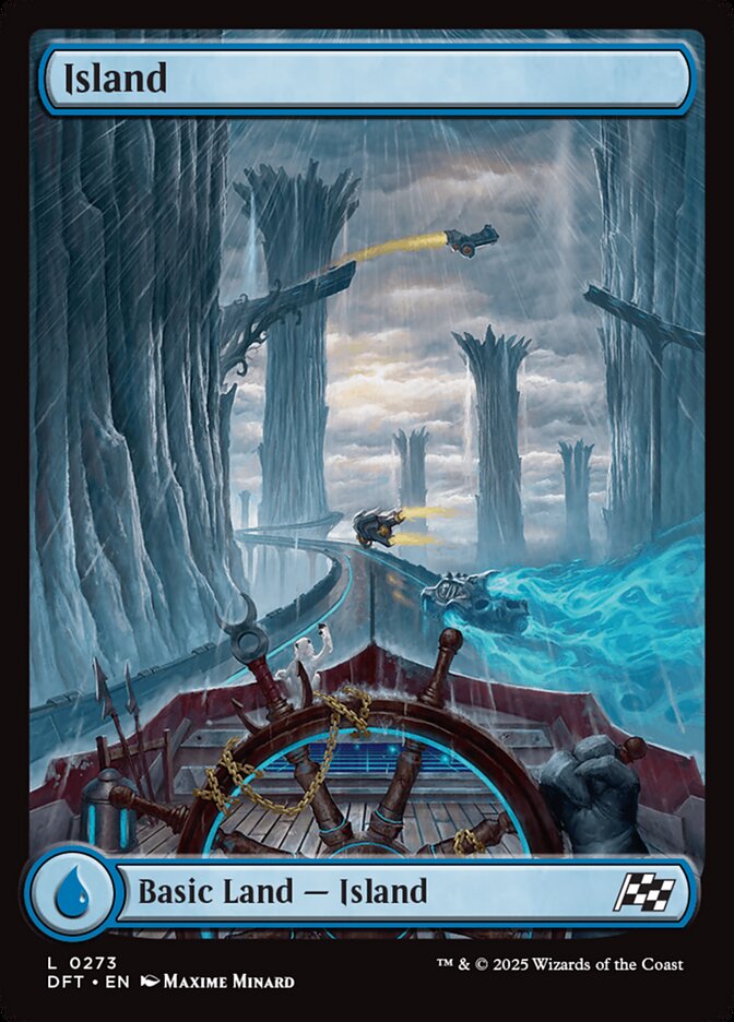 Island (273) - [Foil, Full Art] Aetherdrift (DFT)