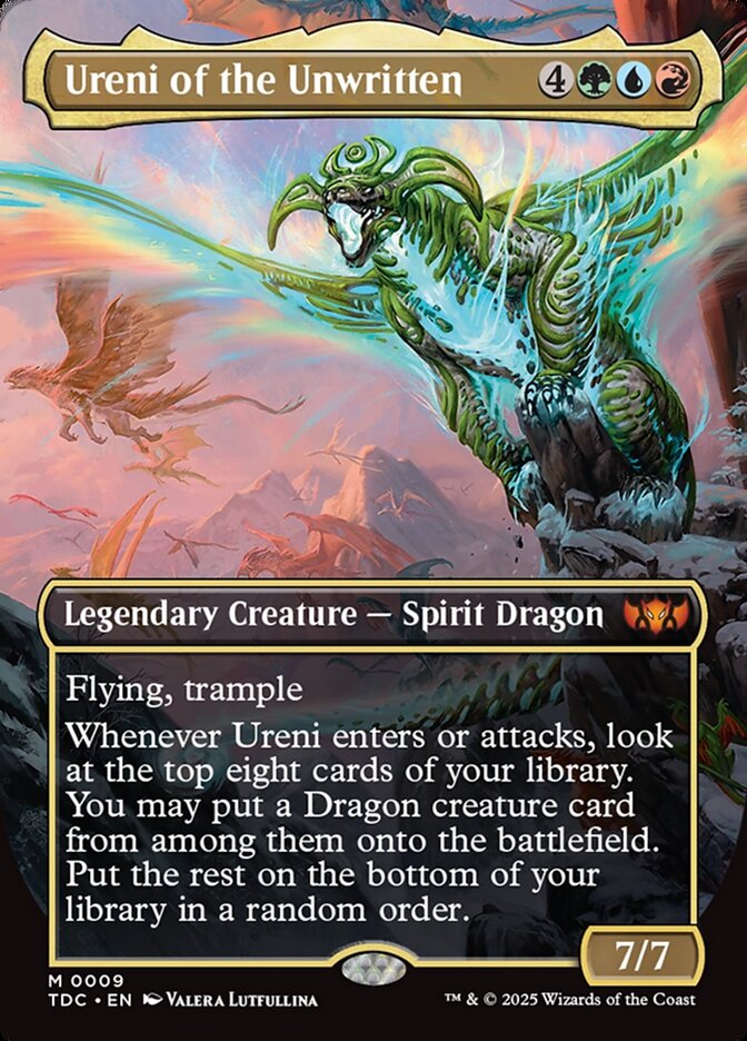 Ureni of the Unwritten - [Borderless] Tarkir: Dragonstorm Commander (TDC)