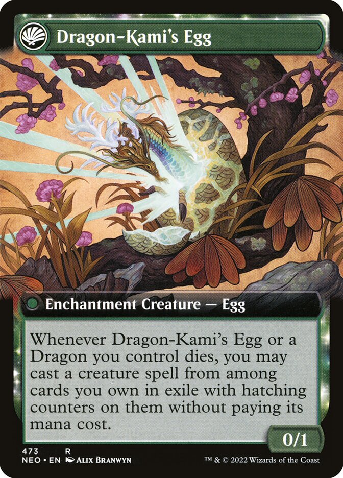 The Dragon-Kami Reborn // Dragon-Kami's Egg (473) - Kamigawa: Neon Dynasty (NEO)