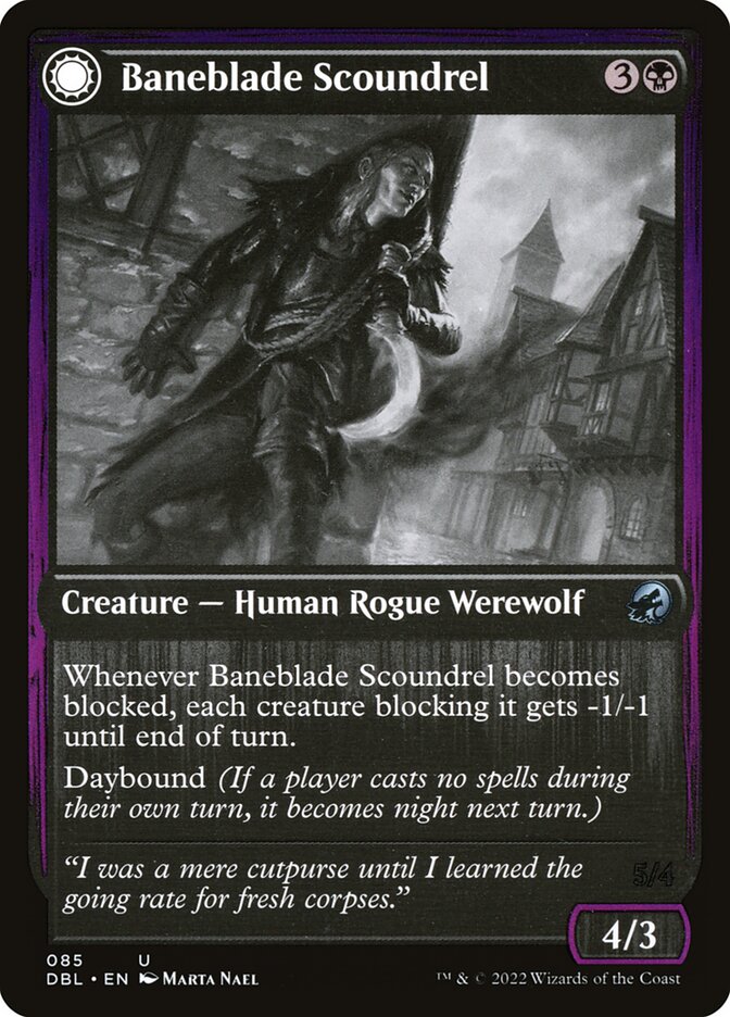 Baneblade Scoundrel // Baneclaw Marauder - [Foil] Innistrad: Double Feature (DBL)
