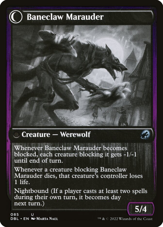 Baneblade Scoundrel // Baneclaw Marauder (85) - Innistrad: Double Feature (DBL)