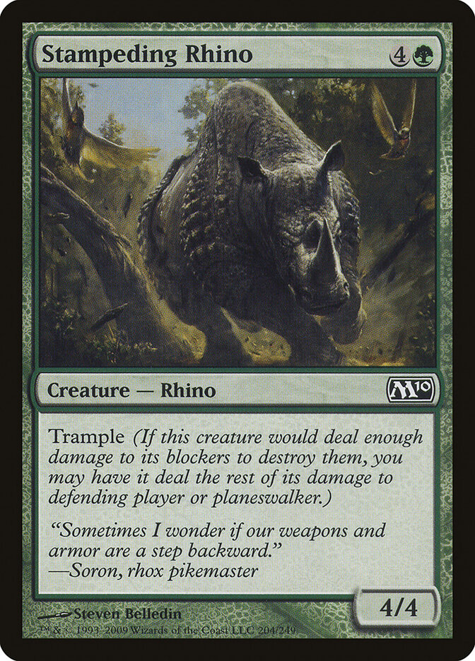 Stampeding Rhino (204) - Magic 2010 (M10)