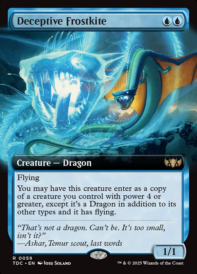Deceptive Frostkite - [Extended Art] Tarkir: Dragonstorm Commander (TDC)