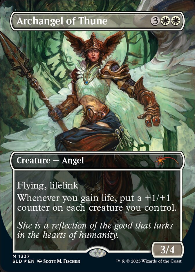 Archangel of Thune (1337) - [Foil, Borderless] Secret Lair Drop (SLD)
