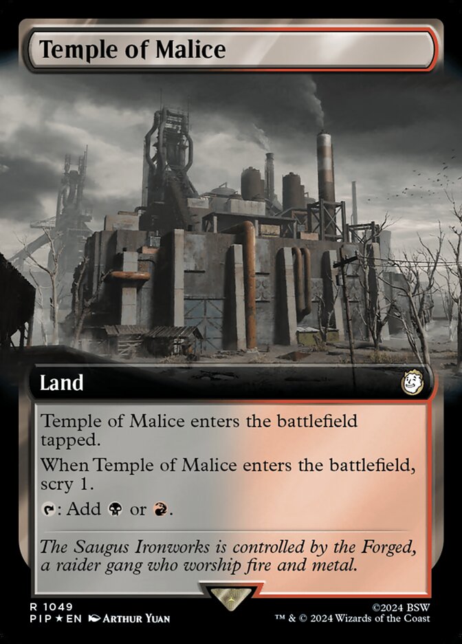 Temple of Malice - [Surge Foil, Extended Art] Fallout (PIP)