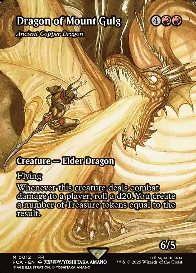 Dragon of Mount Gulg - Ancient Copper Dragon (12) - [Foil, Borderless] Final Fantasy: Through the Ages (FCA)