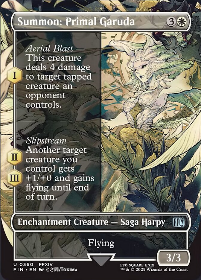Summon: Primal Garuda (360) - [Foil, Borderless] Final Fantasy (FIN)