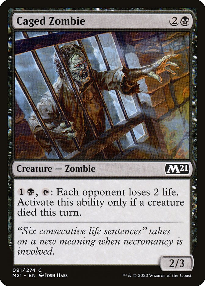 Caged Zombie (91) - Core Set 2021 (M21)