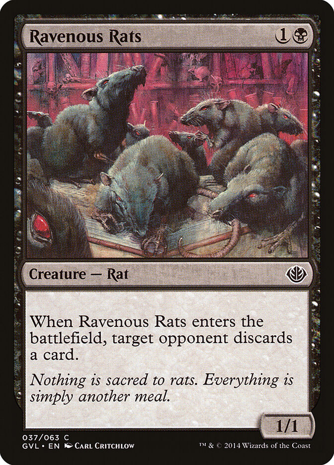 Ravenous Rats (37) - Duel Decks Anthology: Garruk vs. Liliana (GVL)