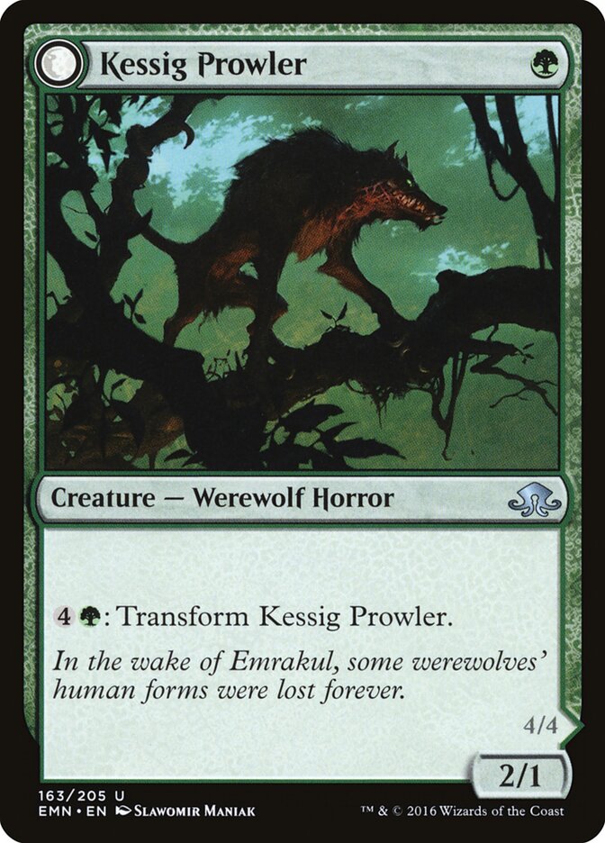 Kessig Prowler // Sinuous Predator (163) - Eldritch Moon (EMN)
