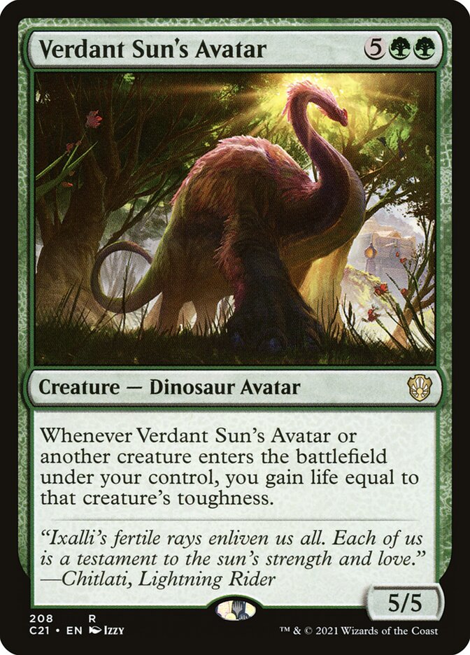Verdant Sun's Avatar (208) - Commander 2021 (C21)