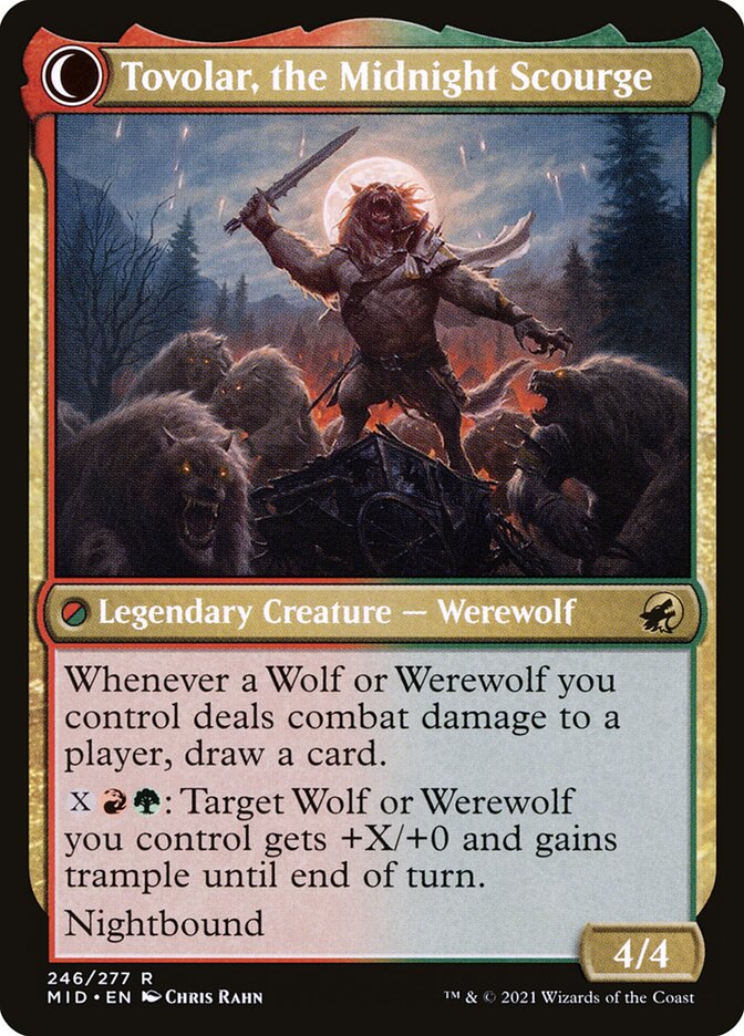 Tovolar, Dire Overlord // Tovolar, the Midnight Scourge (246) - Innistrad: Midnight Hunt (MID)
