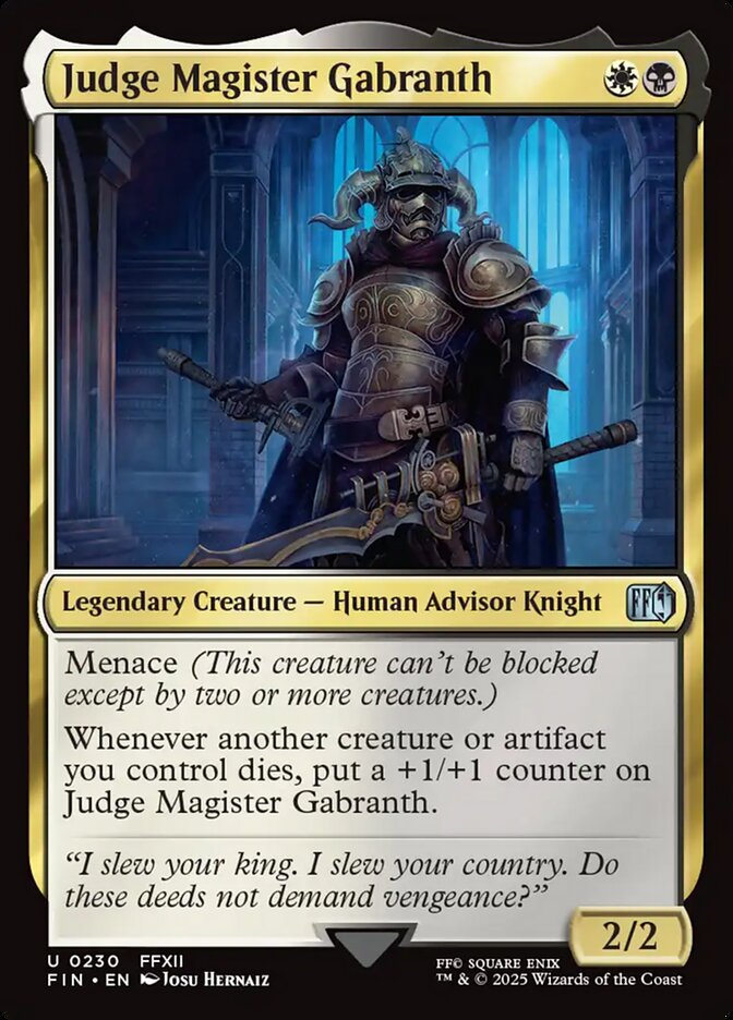 Judge Magister Gabranth (230) - Final Fantasy (FIN)