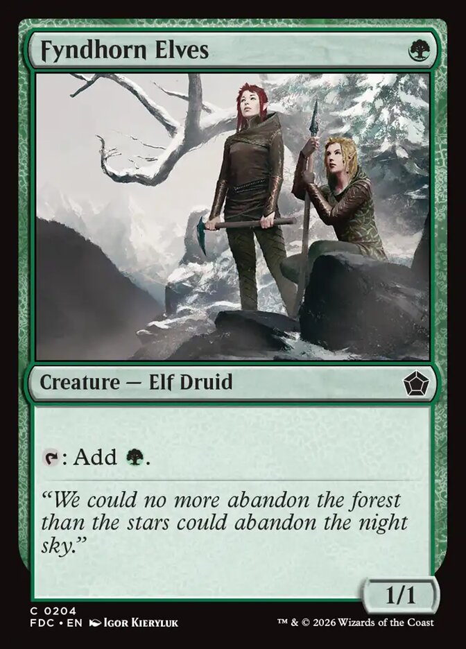 Fyndhorn Elves (204) - Foundations Commander (FDC)