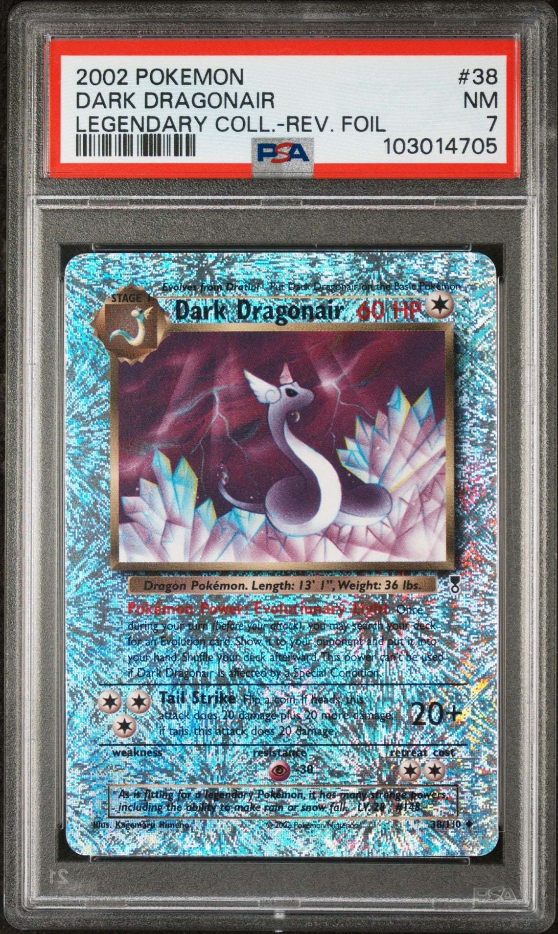 Dark Dragonair #38 - [Reverse Holo, Graded PSA 7] Legendary Collection