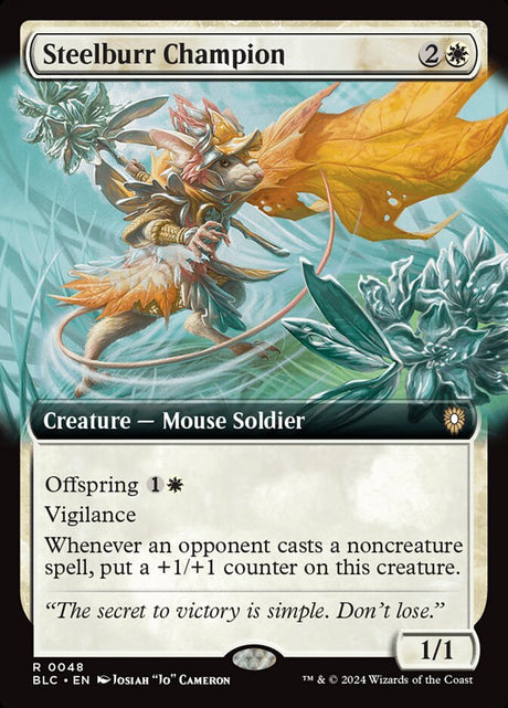 Steelburr Champion (48) - Bloomburrow Commander (BLC)