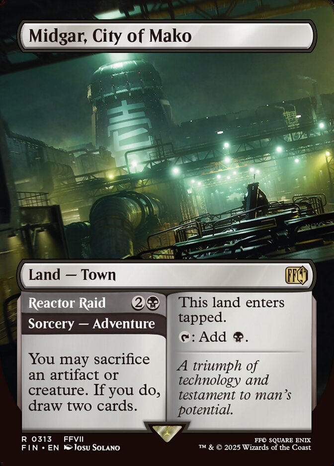 Midgar, City of Mako // Reactor Raid (313) - [Foil, Borderless] Final Fantasy (FIN)
