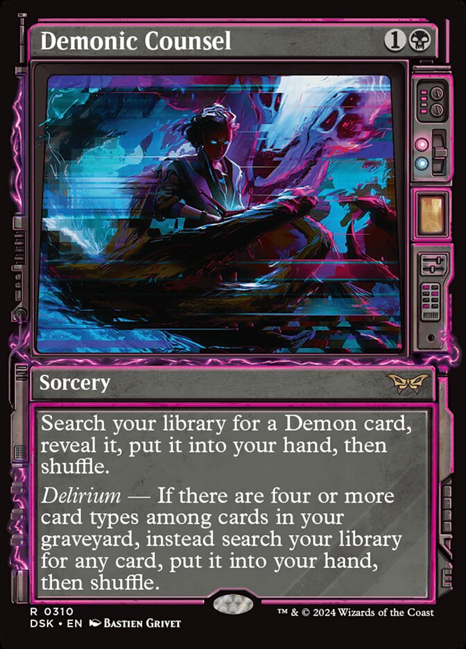 Demonic Counsel - [Foil, Showcase] Duskmourn: House of Horror (DSK)