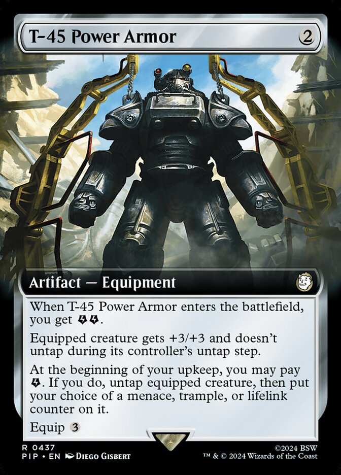 T-45 Power Armor - [Foil, Extended Art] Fallout (PIP)