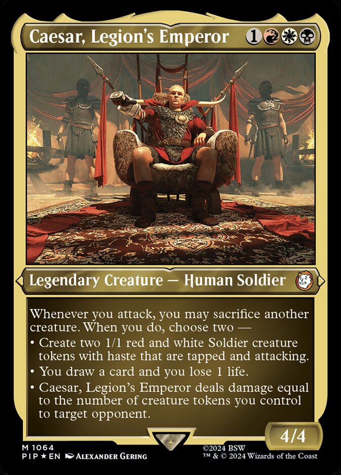 Caesar, Legion's Emperor - [Etched Foil] Fallout (PIP)