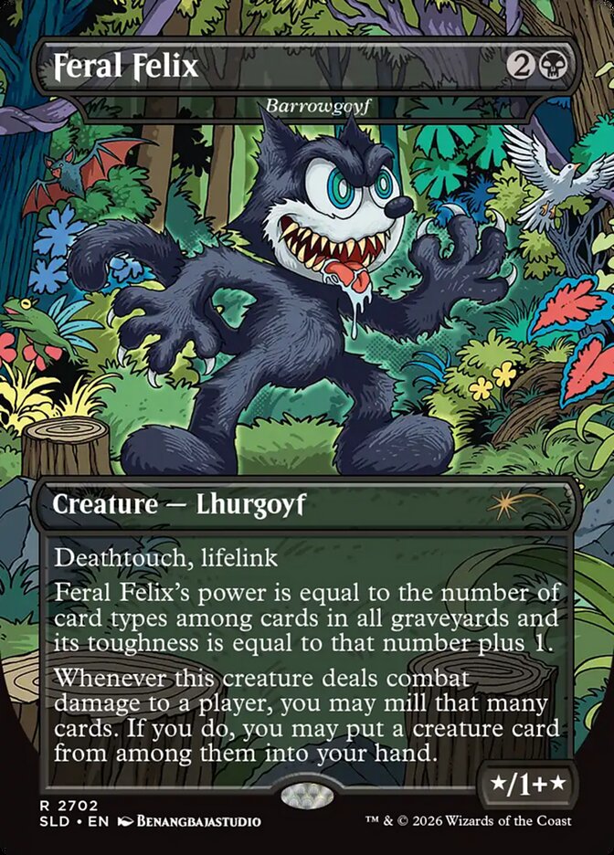 Feral Felix - Barrowgoyf (2702) - Secret Lair Drop (SLD)