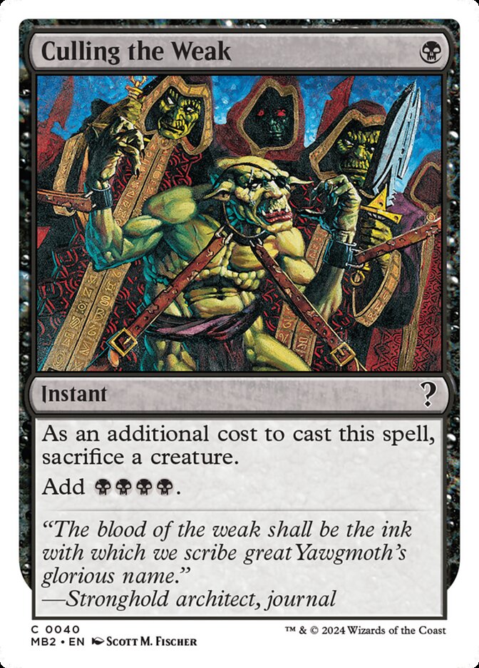 Culling the Weak (40) - Mystery Booster 2 (MB2)