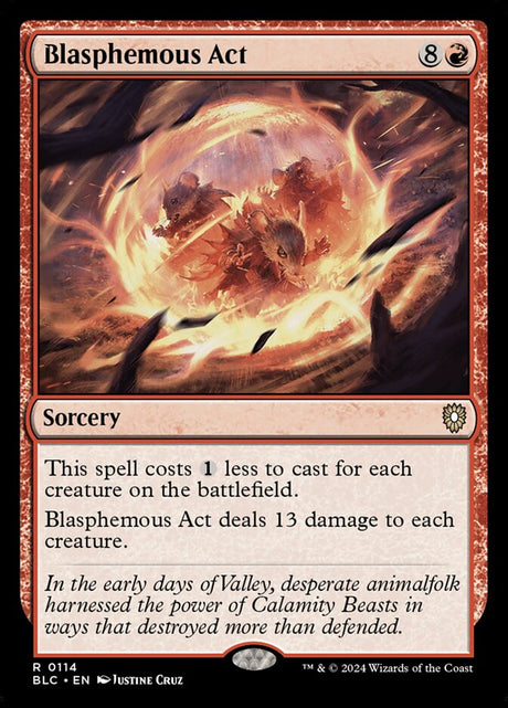 Blasphemous Act (114) - Bloomburrow Commander (BLC)
