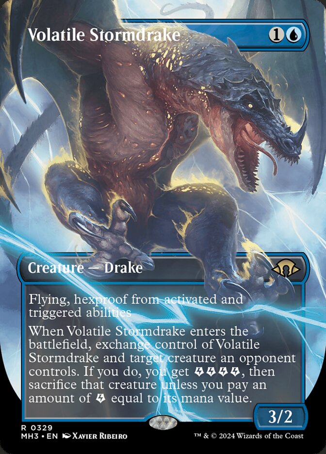 Volatile Stormdrake - [Foil, Borderless] Modern Horizons 3 (MH3)