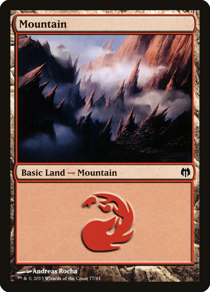 Mountain (77) - Duel Decks: Heroes vs. Monsters (DDL)