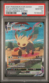 FA/Leafeon VMAX #089 - [PSA Graded 10] Eevee Heroes-Hyper - Front