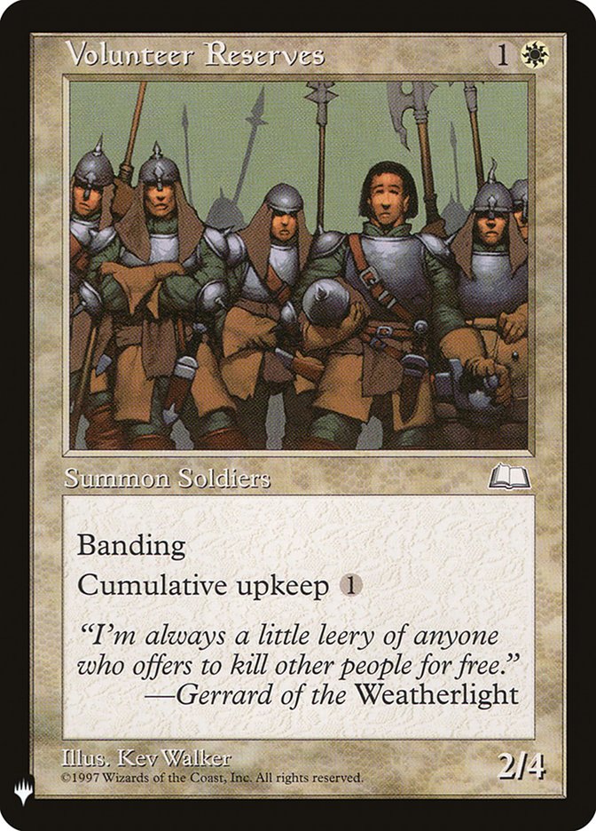 Volunteer Reserves - The List (PLST)