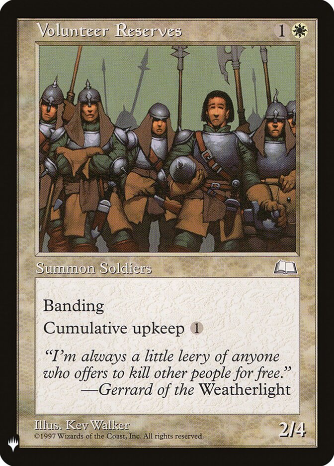 Volunteer Reserves (WTH-29) - The List (PLST)
