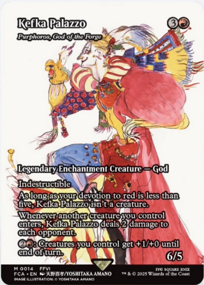Kefka Palazzo - Purphoros, God of the Forge (14) - [Foil, Borderless] Final Fantasy: Through the Ages (FCA)