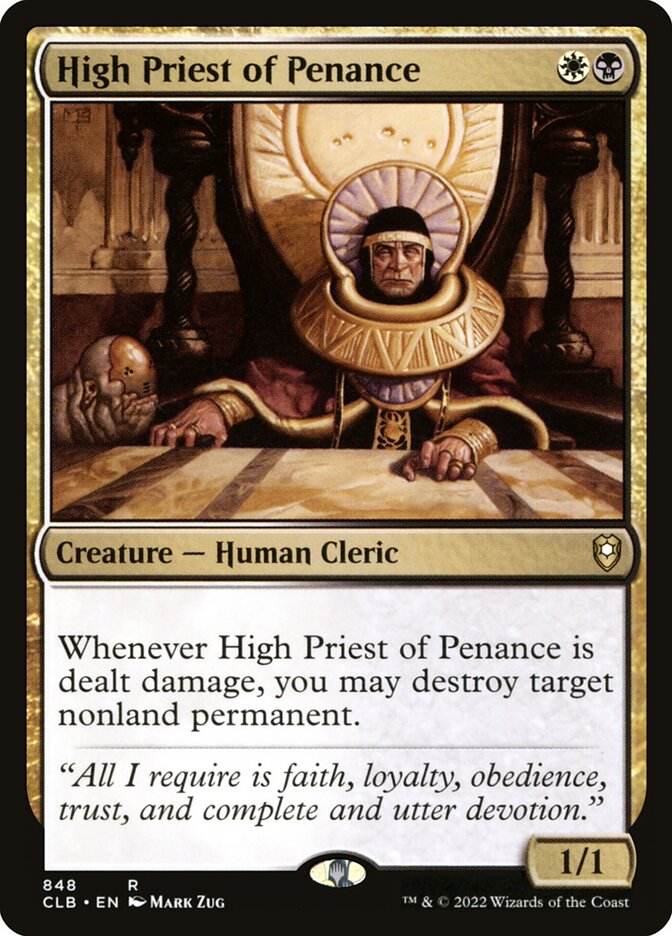 High Priest of Penance (848) - Commander Legends: Battle for Baldur's Gate (CLB)