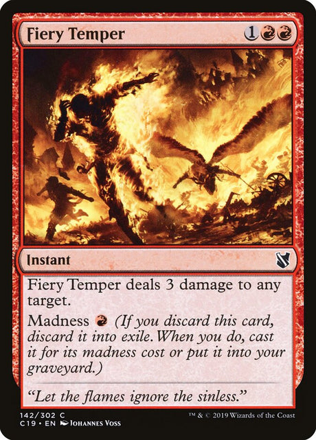 Fiery Temper (142) - Commander 2019 (C19)