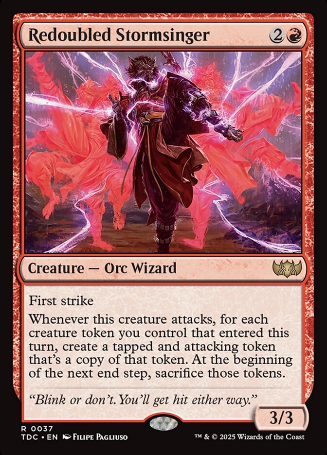Redoubled Stormsinger (37) - Tarkir: Dragonstorm Commander (TDC)