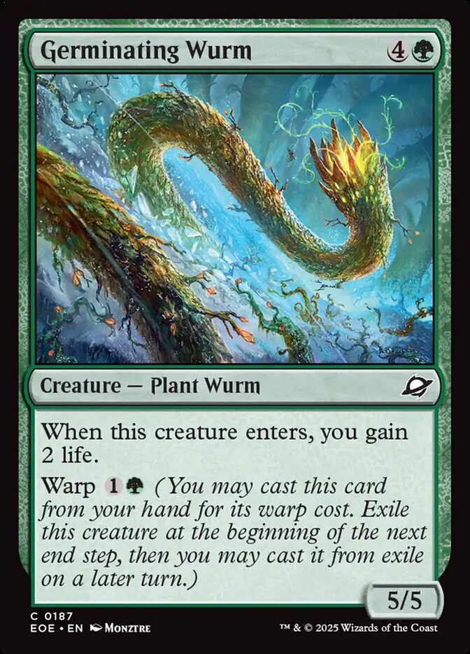 Germinating Wurm (187) - [Foil] Edge of Eternities (EOE)