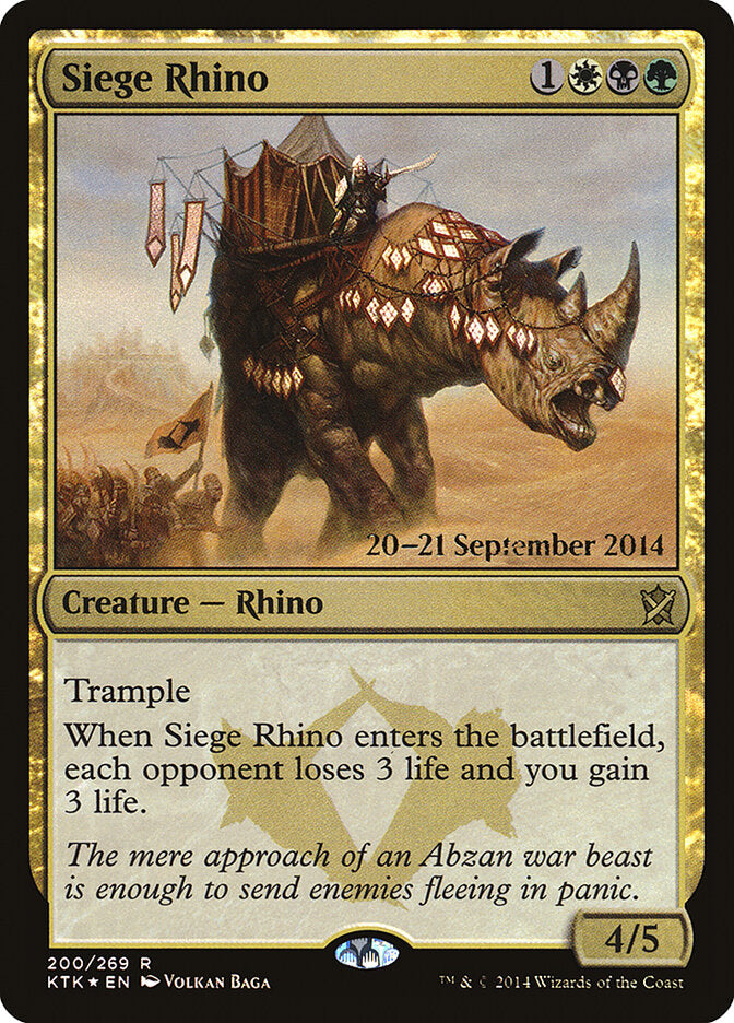 Siege Rhino (200s) - Khans of Tarkir Promos (PKTK)