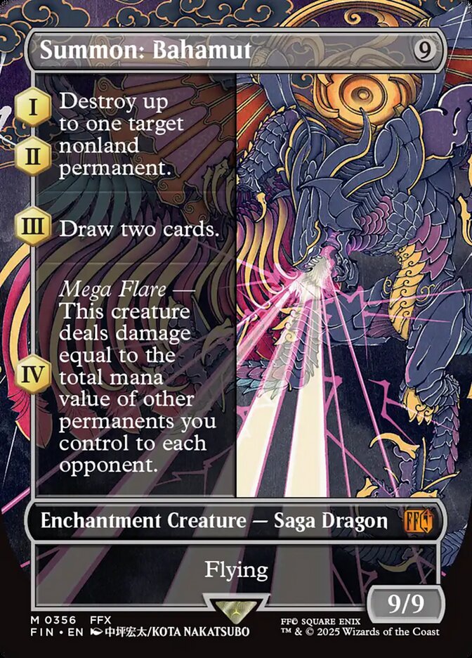 Summon: Bahamut (356) - [Foil, Borderless] Final Fantasy (FIN)