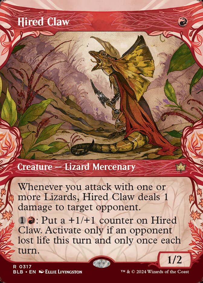 Hired Claw - [Foil, Showcase] Bloomburrow (BLB)